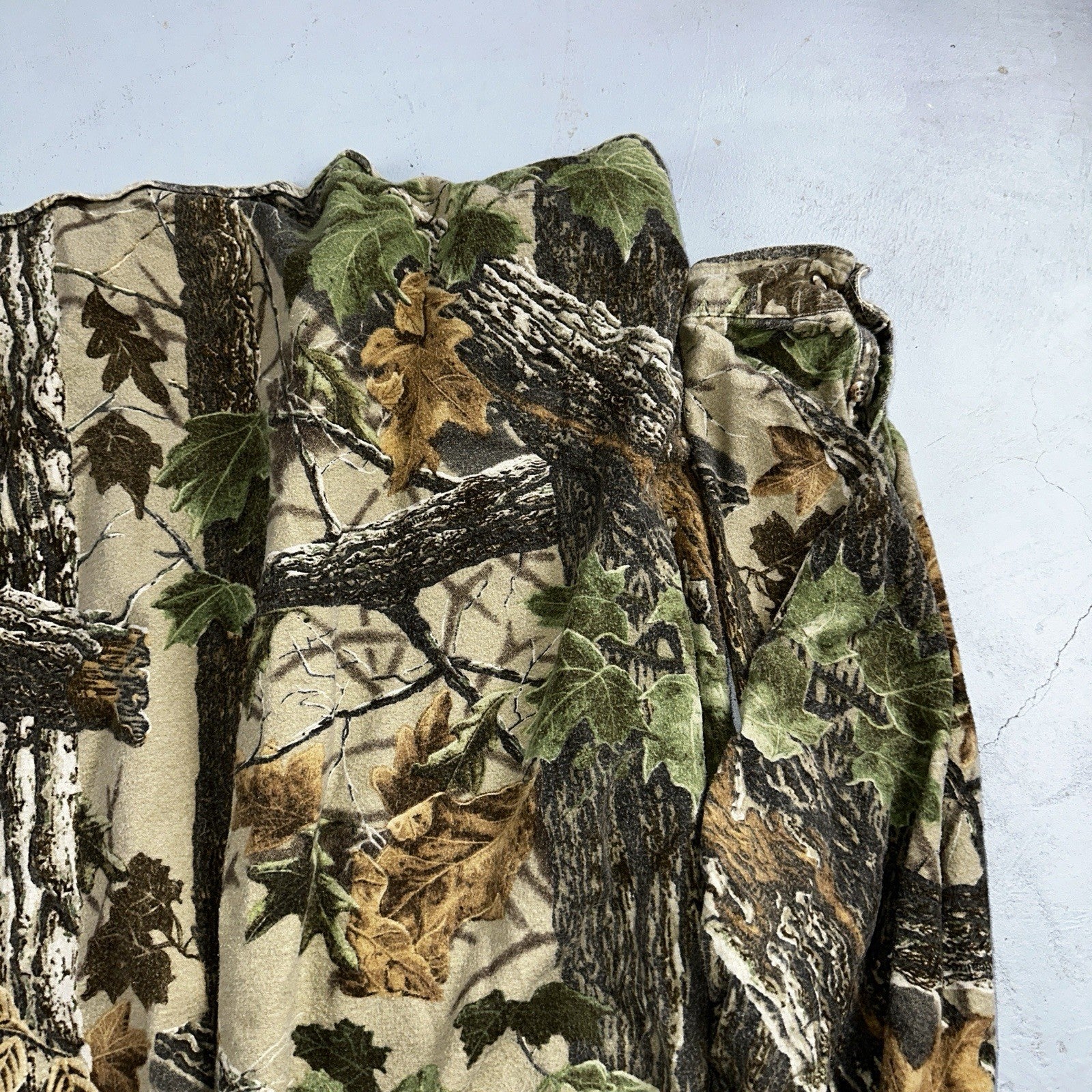 VTG Moose Creek Legendary Outdoor Clothing Heavy Flannel Shirt Realtree Camo USA