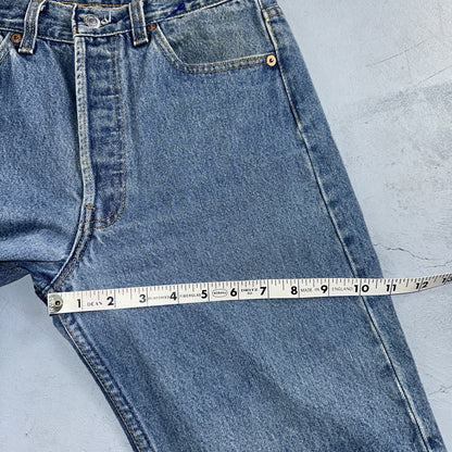 Levis 501 Vintage 90s USA XX Straight Leg Jeans Blue Med Wash 30x38 Act 27x33