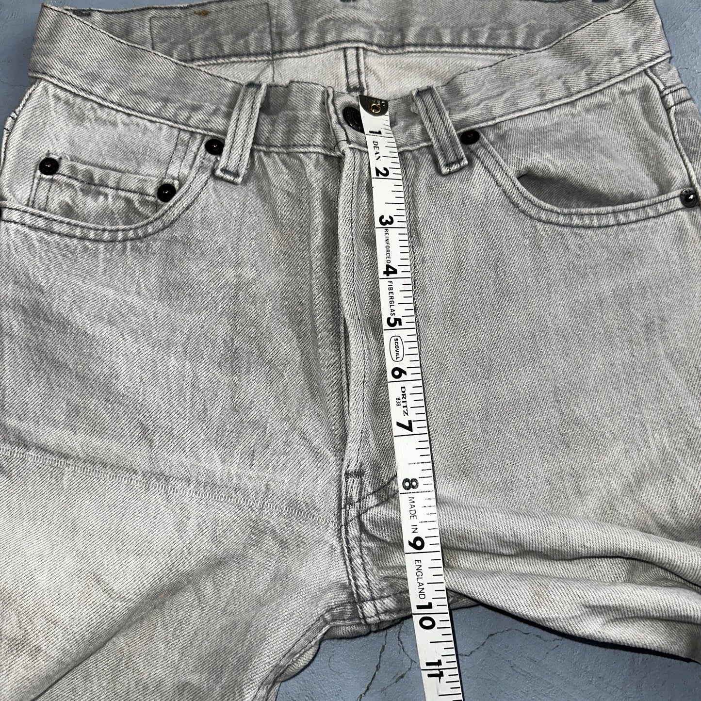 Levis 501 Vintage 80s USA XX Straight Leg Jeans Gray Light Wash 28x34 Act 27x32