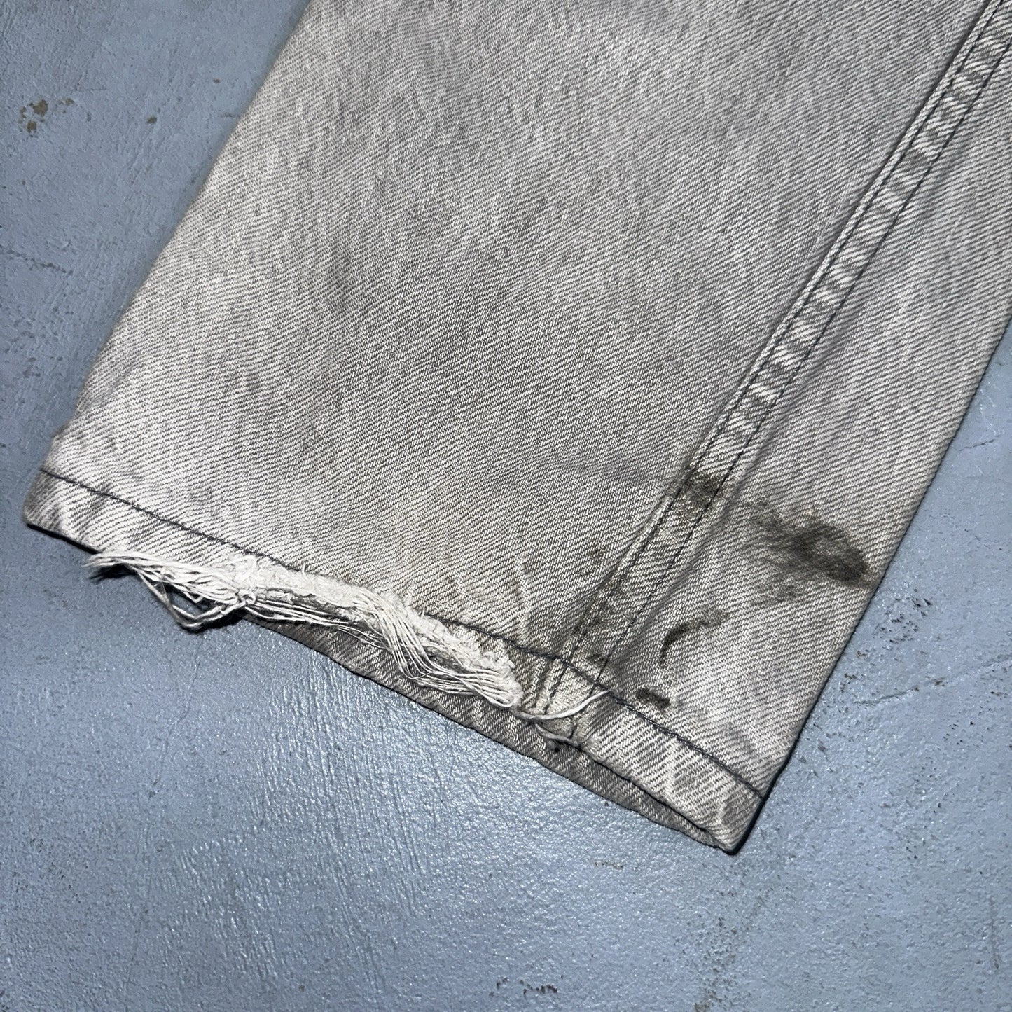 Levis 501 Vintage 80s USA XX Straight Leg Jeans Gray Light Wash 28x34 Act 27x32