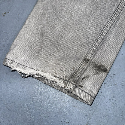 Levis 501 Vintage 80s USA XX Straight Leg Jeans Gray Light Wash 28x34 Act 27x32