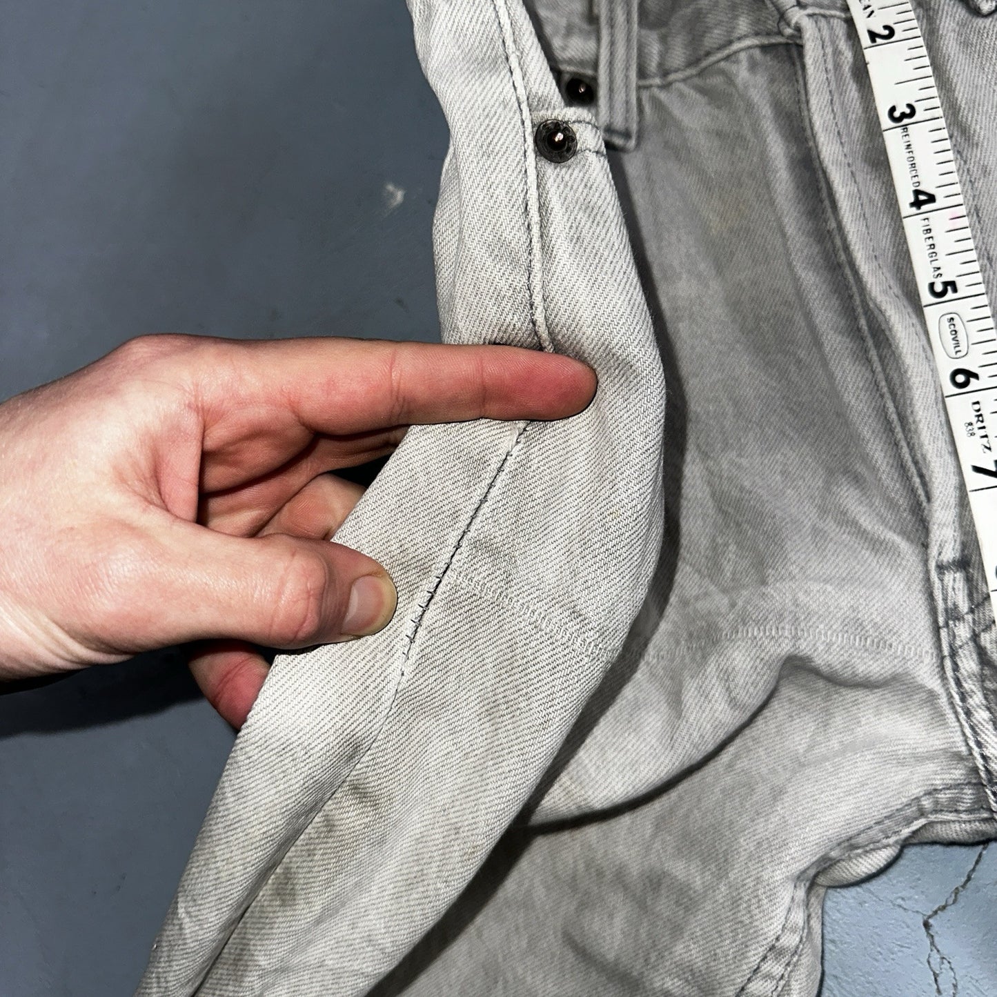 Levis 501 Vintage 80s USA XX Straight Leg Jeans Gray Light Wash 28x34 Act 27x32