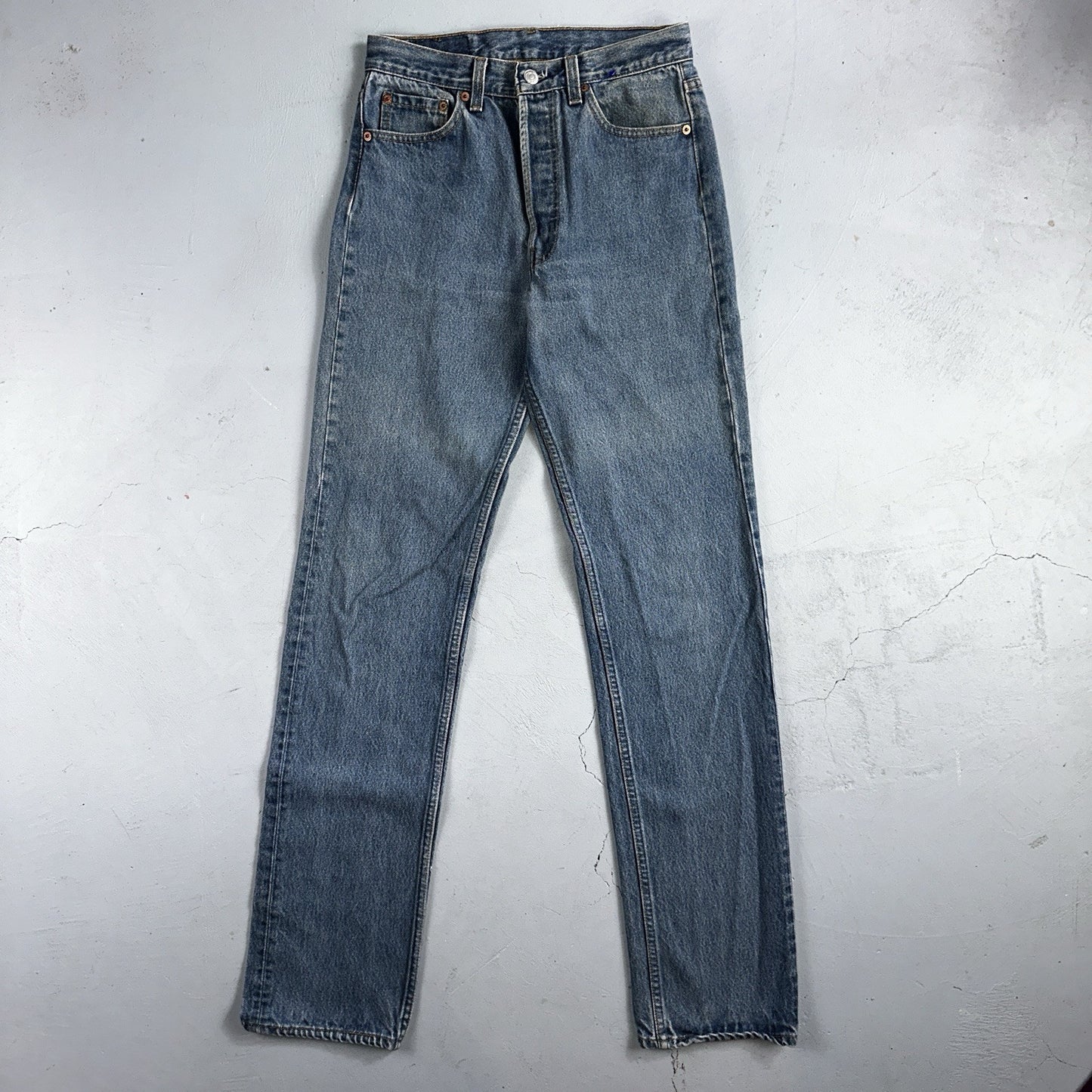 Levis 501 Vintage 90s USA XX Straight Leg Jeans Blue Med Wash 30x38 Act 27x33