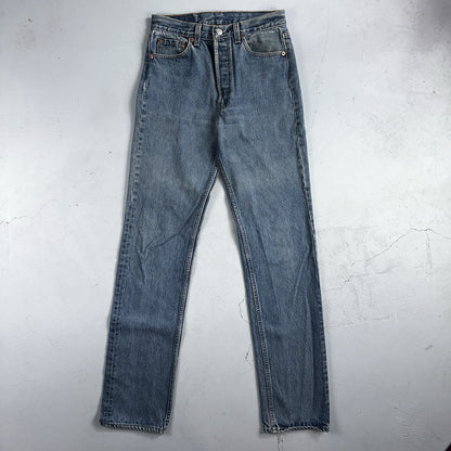 Levis 501 Vintage 90s USA XX Straight Leg Jeans Blue Med Wash 30x38 Act 27x33