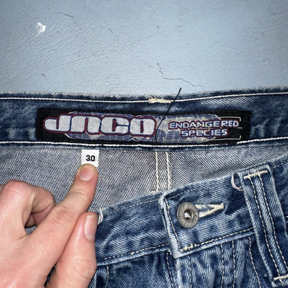 JNCO Jeans Y2K Vintage Endangered Species Collection Rhino Size 30 Grunge 28x25