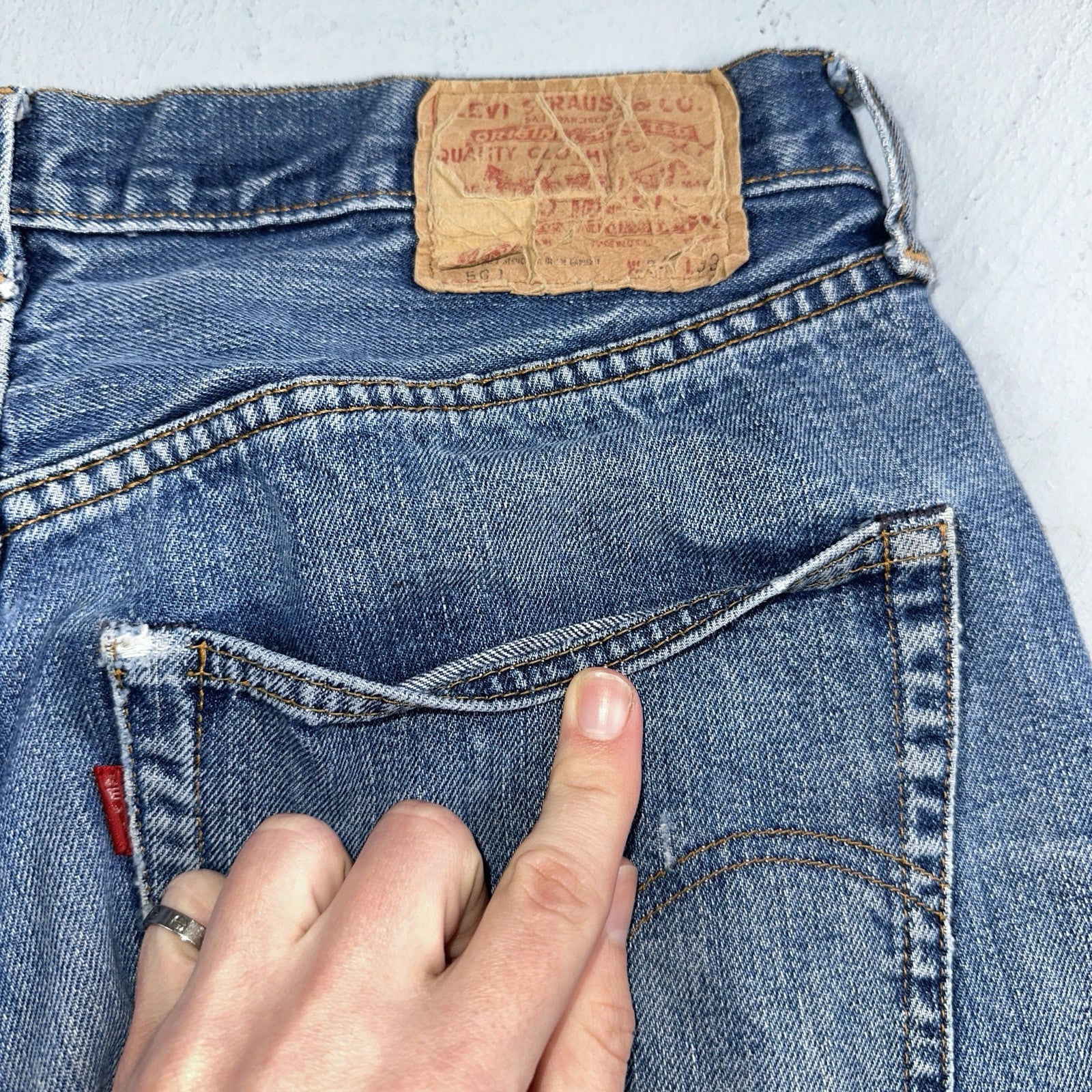 Levis 501 Big E Vintage 60s Redline Selvedge USA XX 1960s Jeans 66 Act 30x28