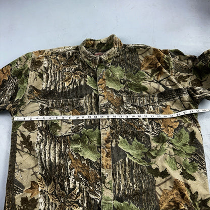 VTG Moose Creek Legendary Outdoor Clothing Heavy Flannel Shirt Realtree Camo USA