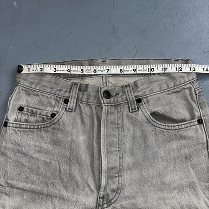 Levis 501 Vintage 80s USA XX Straight Leg Jeans Gray Light Wash 28x34 Act 27x32