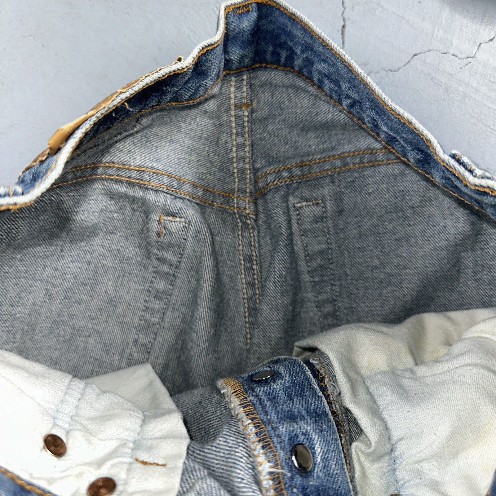 Levis 501 Vintage 90s USA XX Straight Leg Jeans Blue Med Wash 30x38 Act 27x33