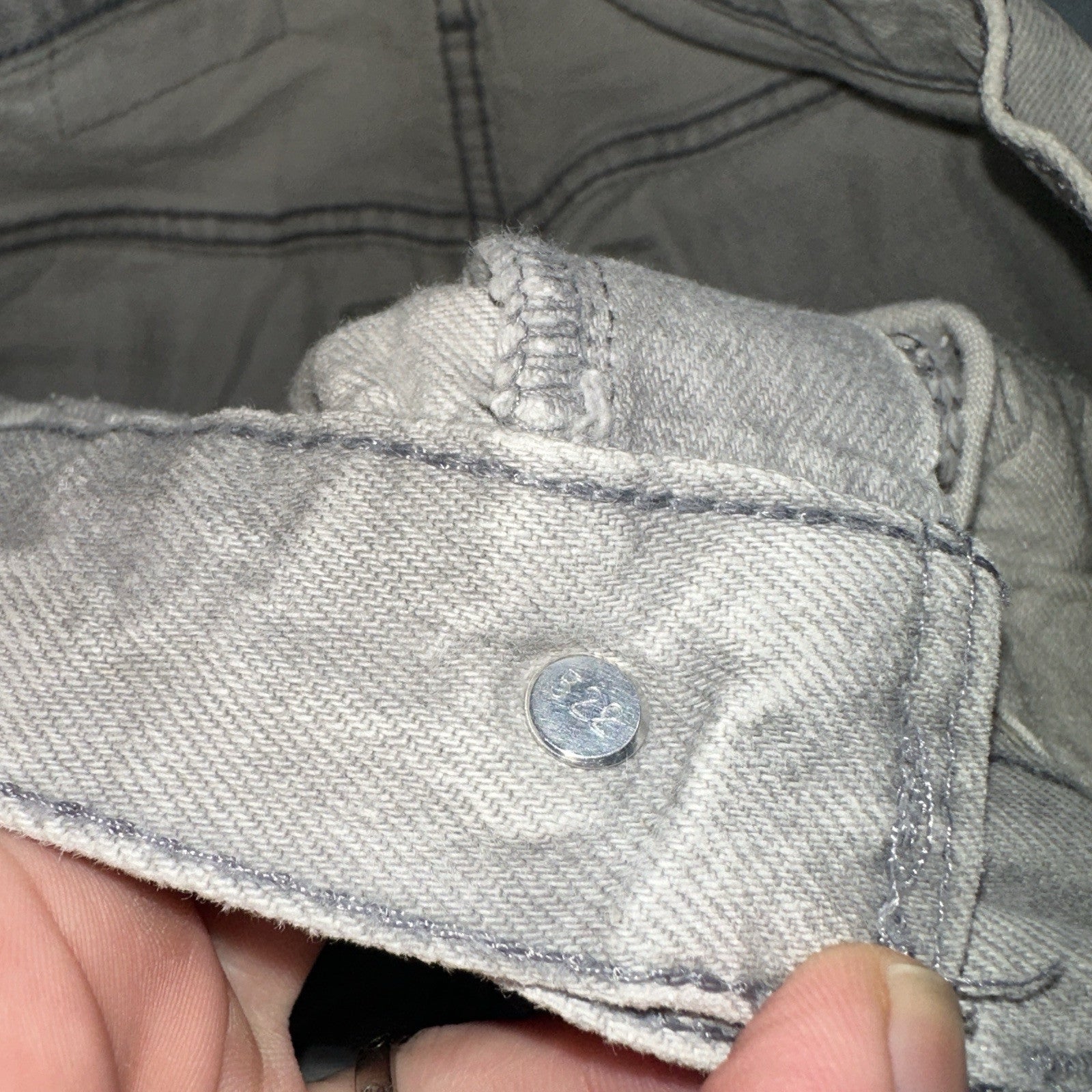 Levis 501 Vintage 80s USA XX Straight Leg Jeans Gray Light Wash 28x34 Act 27x32