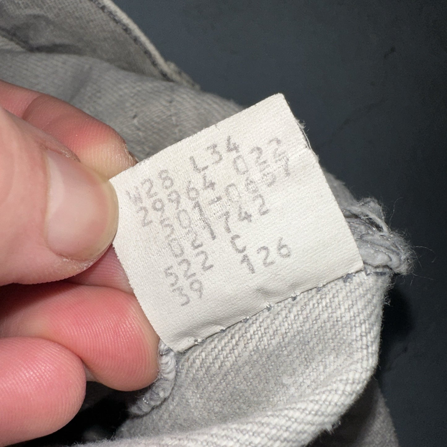 Levis 501 Vintage 80s USA XX Straight Leg Jeans Gray Light Wash 28x34 Act 27x32