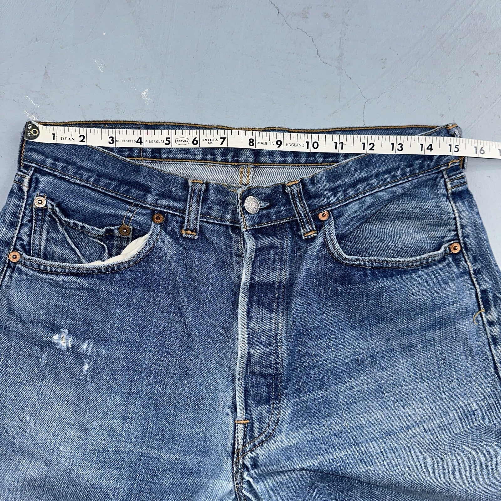 Levis 501 Big E Vintage 60s Redline Selvedge USA XX 1960s Jeans 66 Act 30x28