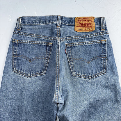 Levis 501 Vintage 90s USA XX Straight Leg Jeans Blue Med Wash 30x38 Act 27x33