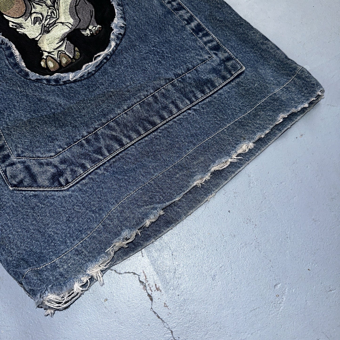 JNCO Jeans Y2K Vintage Endangered Species Collection Rhino Size 30 Grunge 28x25