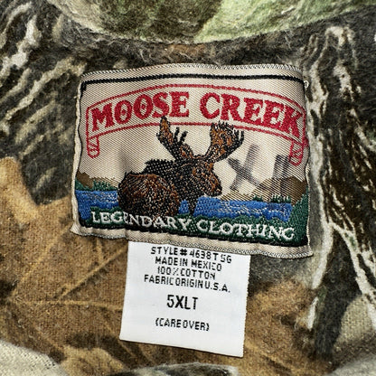 VTG Moose Creek Legendary Outdoor Clothing Heavy Flannel Shirt Realtree Camo USA