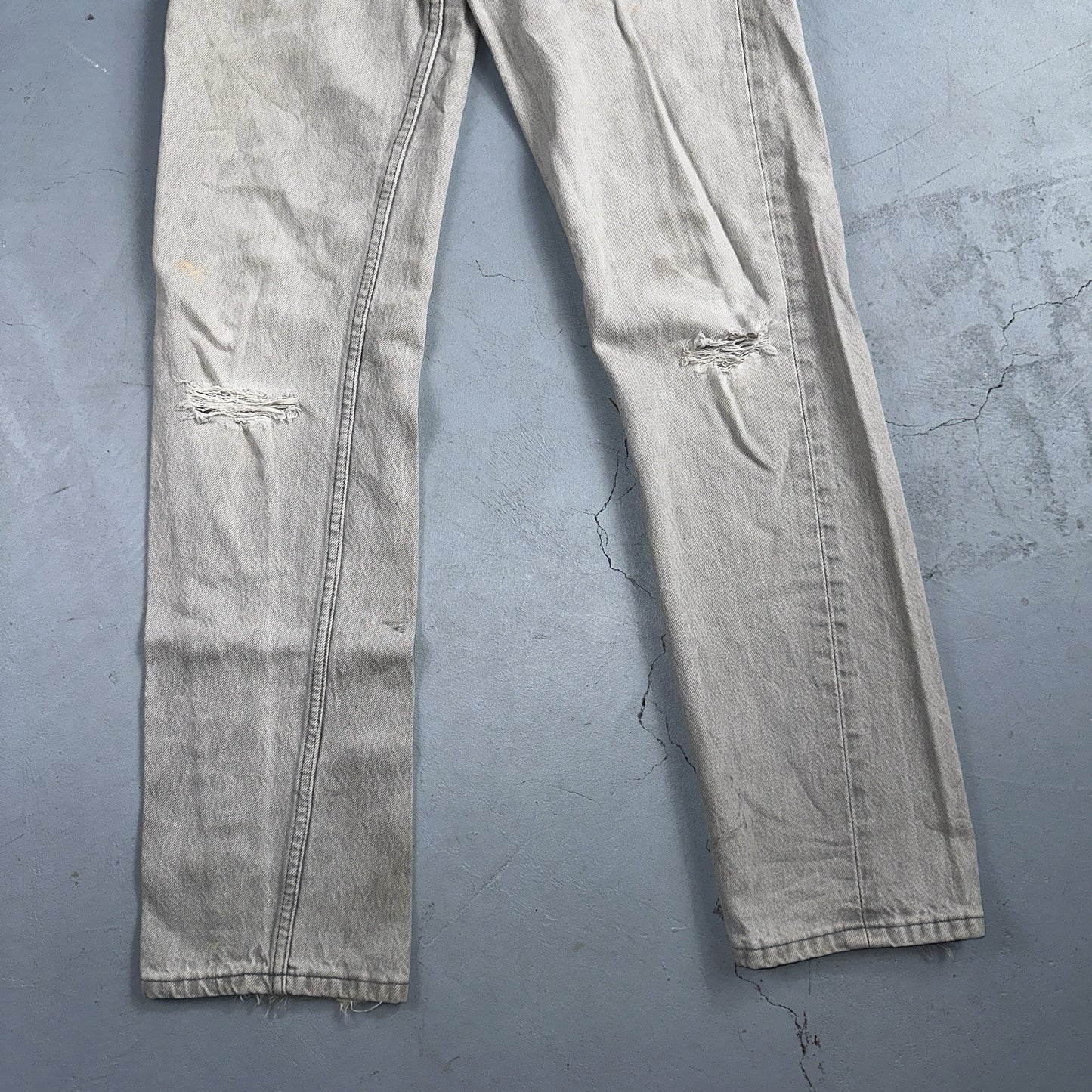 Levis 501 Vintage 80s USA XX Straight Leg Jeans Gray Light Wash 28x34 Act 27x32