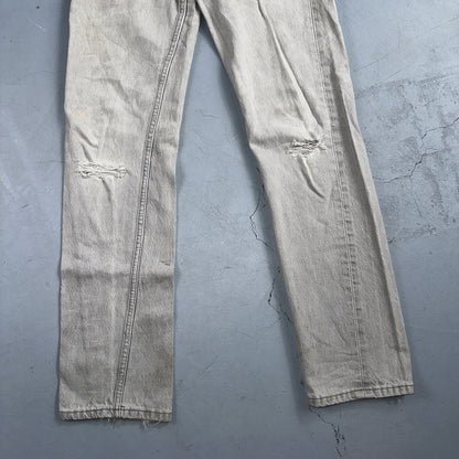 Levis 501 Vintage 80s USA XX Straight Leg Jeans Gray Light Wash 28x34 Act 27x32