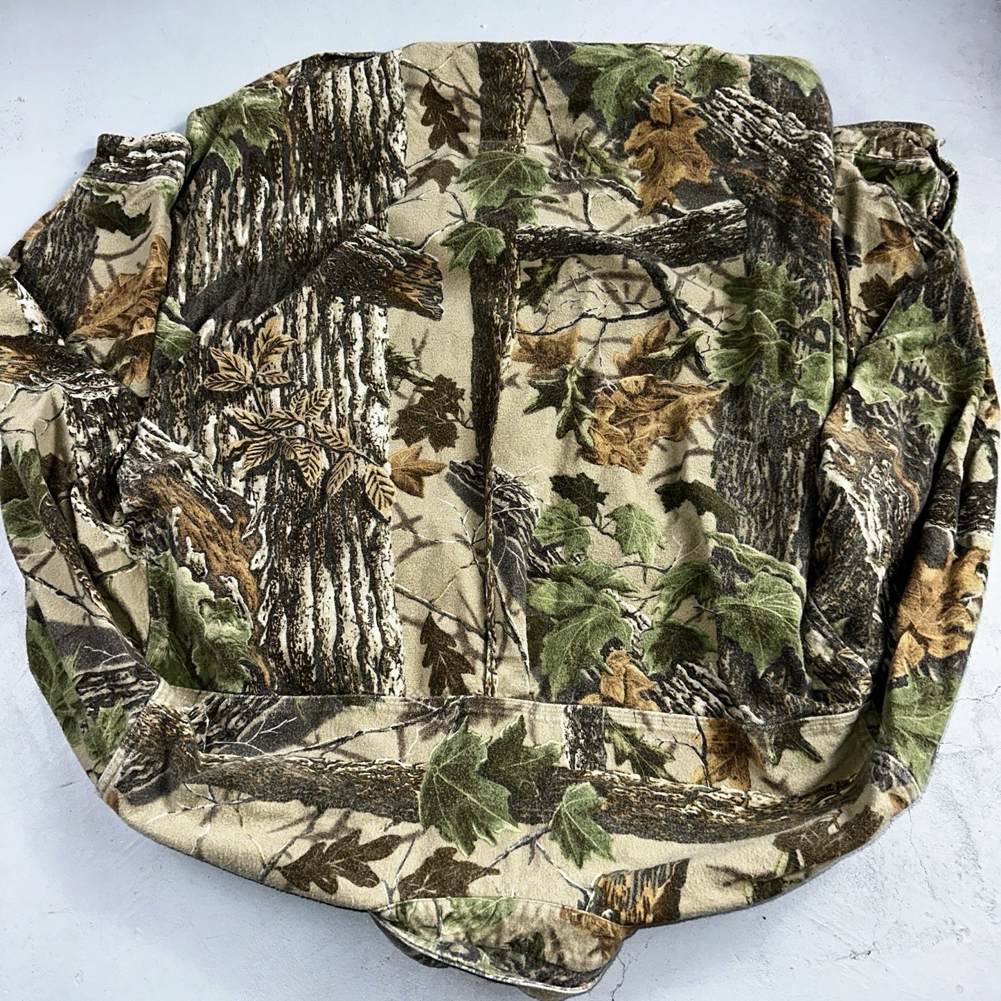 VTG Moose Creek Legendary Outdoor Clothing Heavy Flannel Shirt Realtree Camo USA