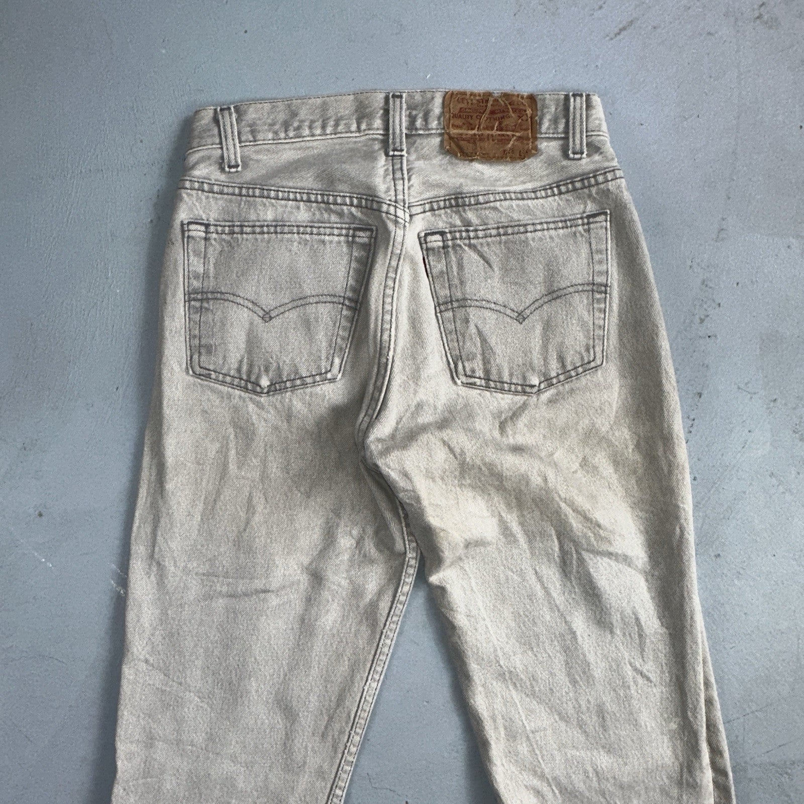 Levis 501 Vintage 80s USA XX Straight Leg Jeans Gray Light Wash 28x34 Act 27x32