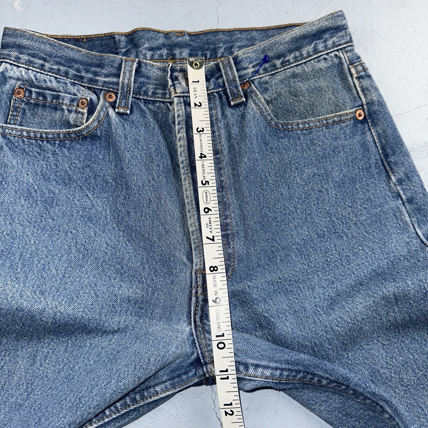 Levis 501 Vintage 90s USA XX Straight Leg Jeans Blue Med Wash 30x38 Act 27x33