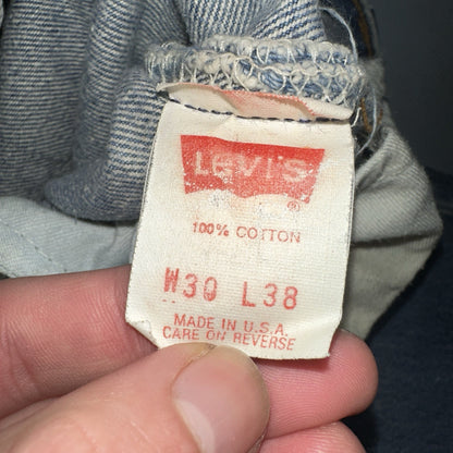 Levis 501 Vintage 90s USA XX Straight Leg Jeans Blue Med Wash 30x38 Act 27x33
