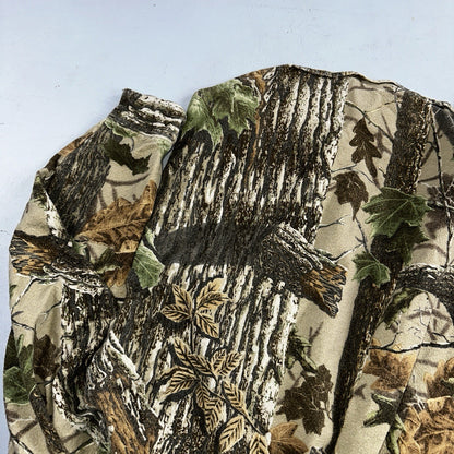 VTG Moose Creek Legendary Outdoor Clothing Heavy Flannel Shirt Realtree Camo USA