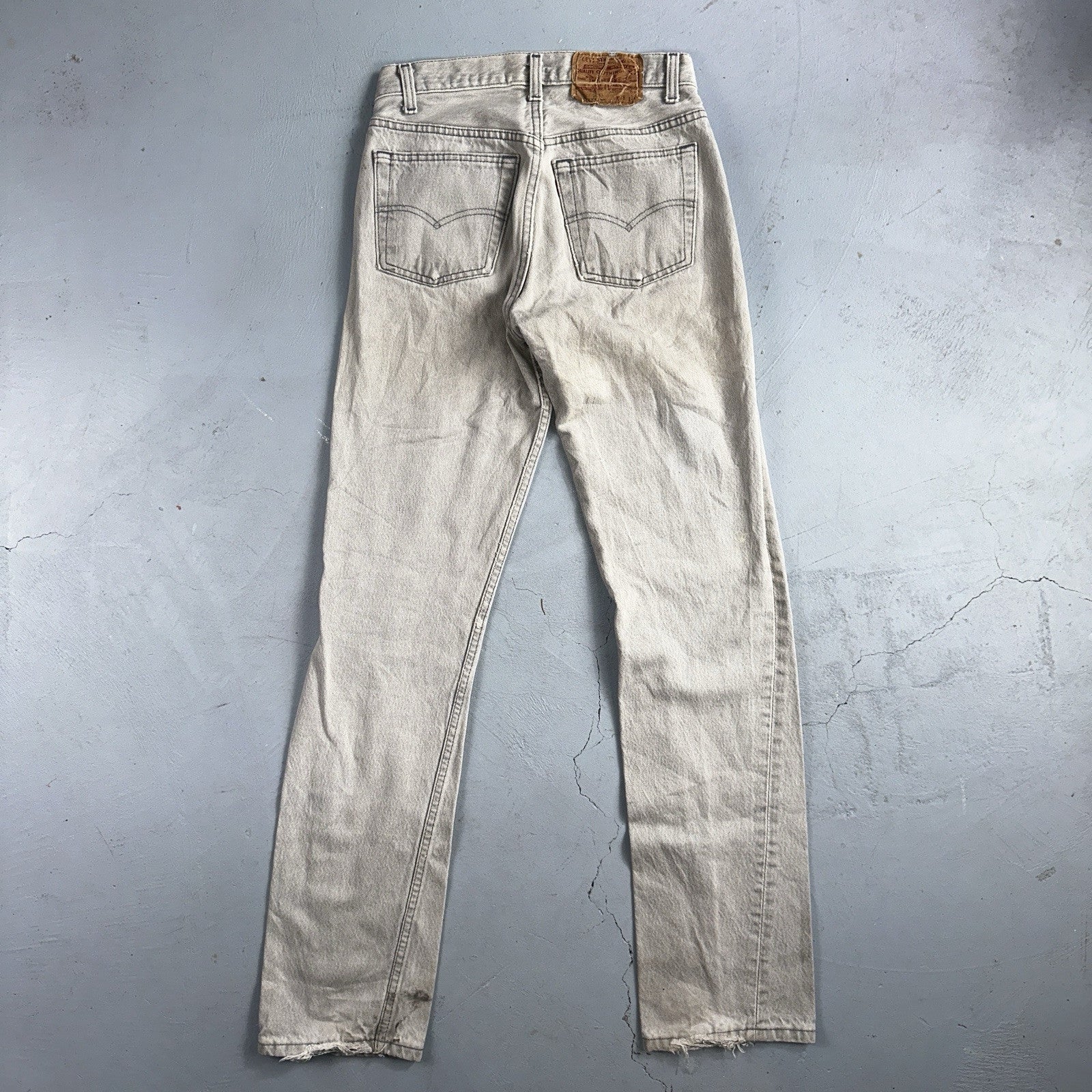 Levis 501 Vintage 80s USA XX Straight Leg Jeans Gray Light Wash 28x34 Act 27x32