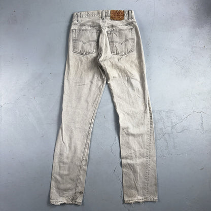 Levis 501 Vintage 80s USA XX Straight Leg Jeans Gray Light Wash 28x34 Act 27x32